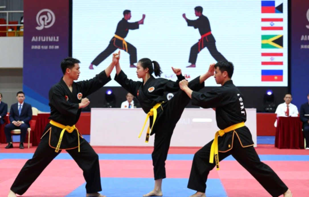 Dinh Van Tam vs Ou Jiaming in the Asiad 20 men's 56kg sanda final: a fight with no favourite Dinh Van Tam vs Ou Jiaming in the Asiad 20 men's 56kg sanda final: a fight with no favourite